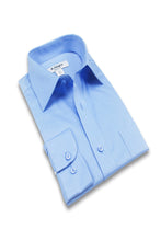 Allegro "Tempo" Blue Laydown Stretch Dress Shirt