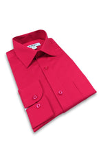 Allegro "Tempo" Red Laydown Stretch Dress Shirt