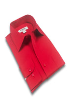 Allegro "Tempo" Red Laydown Stretch Dress Shirt