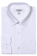 Allegro "Tempo" White Laydown Stretch Dress Shirt