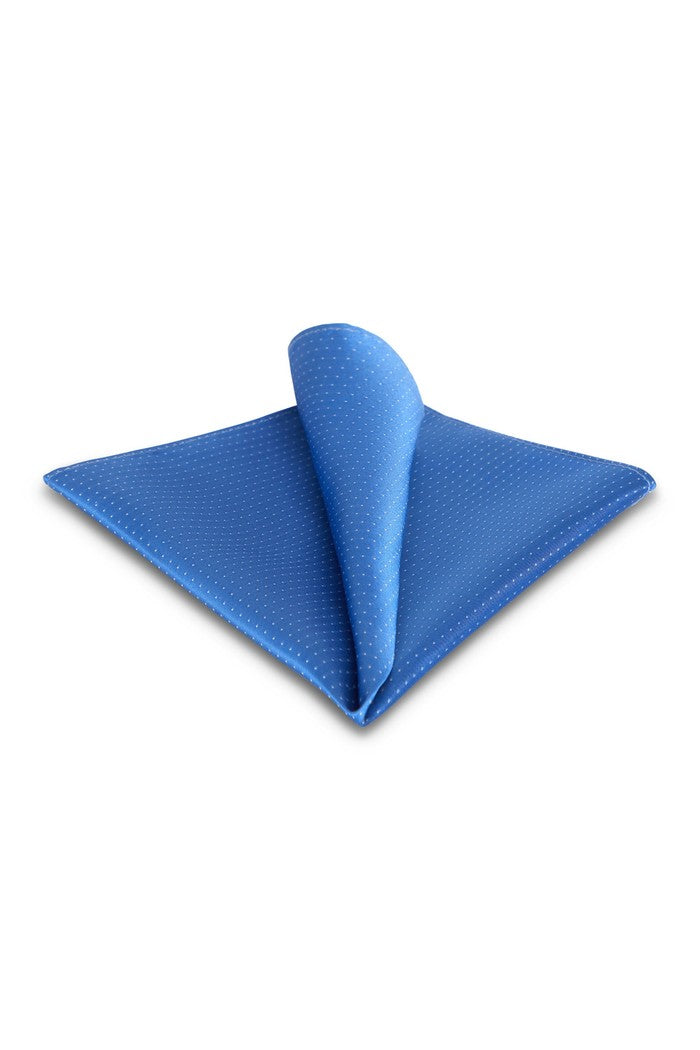 Cornflower Pin Dot Silk Pocket Square