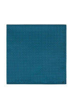 Deep Aqua Pin Dot Silk Pocket Square