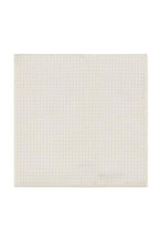 Cream Pin Dot Silk Pocket Square