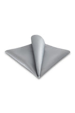 Platinum Pin Dot Silk Pocket Square