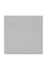 Platinum Pin Dot Silk Pocket Square