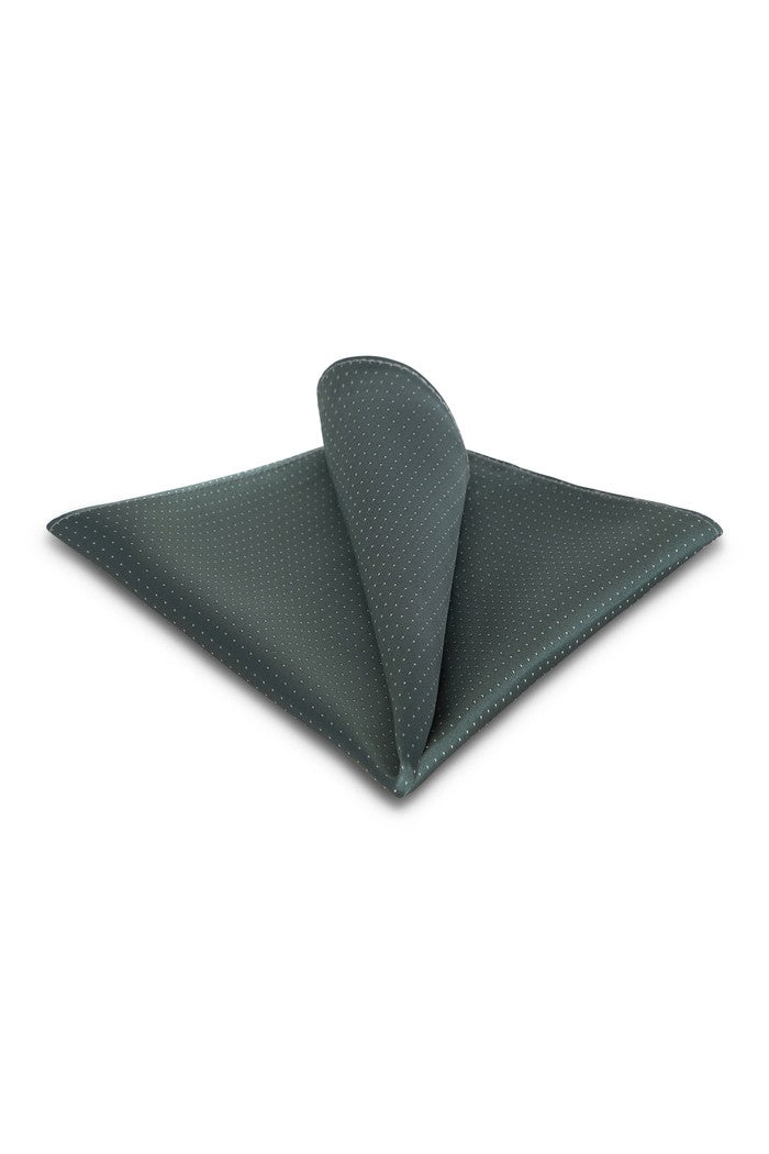 Sage Pin Dot Silk Pocket Square