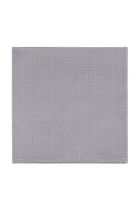 Silver Pin Dot Silk Pocket Square