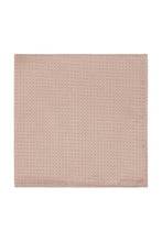 Tan Pin Dot Silk Pocket Square