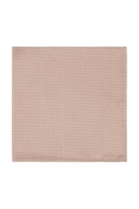 Tan Pin Dot Silk Pocket Square
