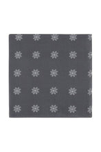 Charcoal Floral Medallion Silk Pocket Square