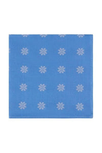 Cornflower Floral Medallion Silk Pocket Square