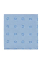 Light Blue Floral Medallion Silk Pocket Square