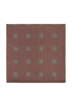 Rust Floral Medallion Silk Pocket Square