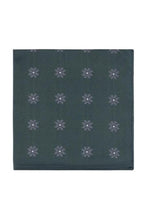 Sage Floral Medallion Silk Pocket Square