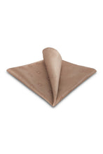 Tan Floral Medallion Silk Pocket Square