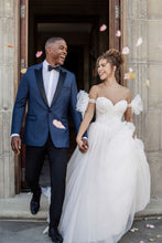 Allure Men "Allure Peak" Denim Blue Tuxedo  Jacket (Separates)