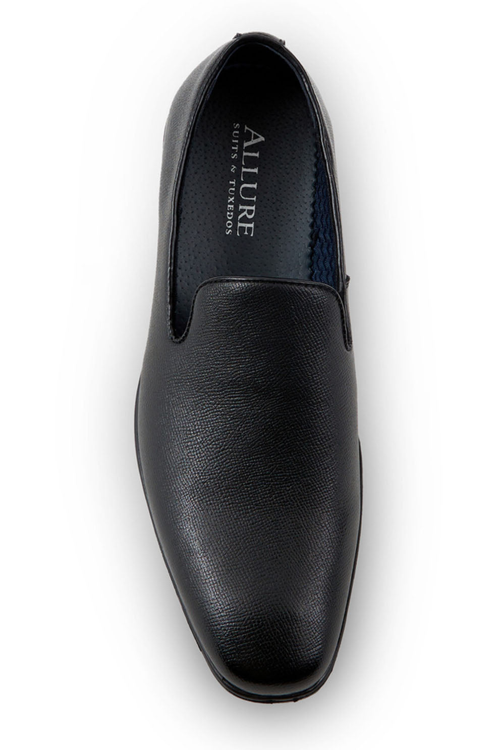 Allure Men "Allure Slip On" Black Leather Tuxedo Shoes