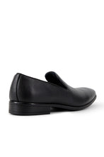 Allure Men "Allure Slip On" Black Leather Tuxedo Shoes