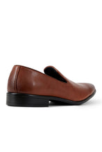 Allure Men "Allure Slip On" Cognac Leather Tuxedo Shoes