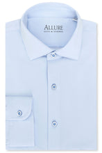 Allure Men "Astoria" Sky Blue Laydown Formal Shirt