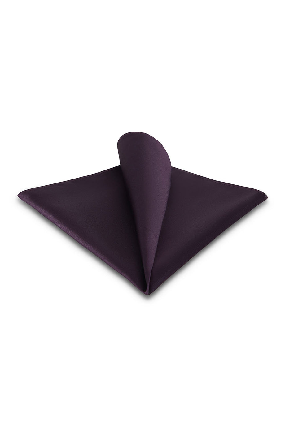Allure Men Aubergine Solid Satin Silk Pocket Square