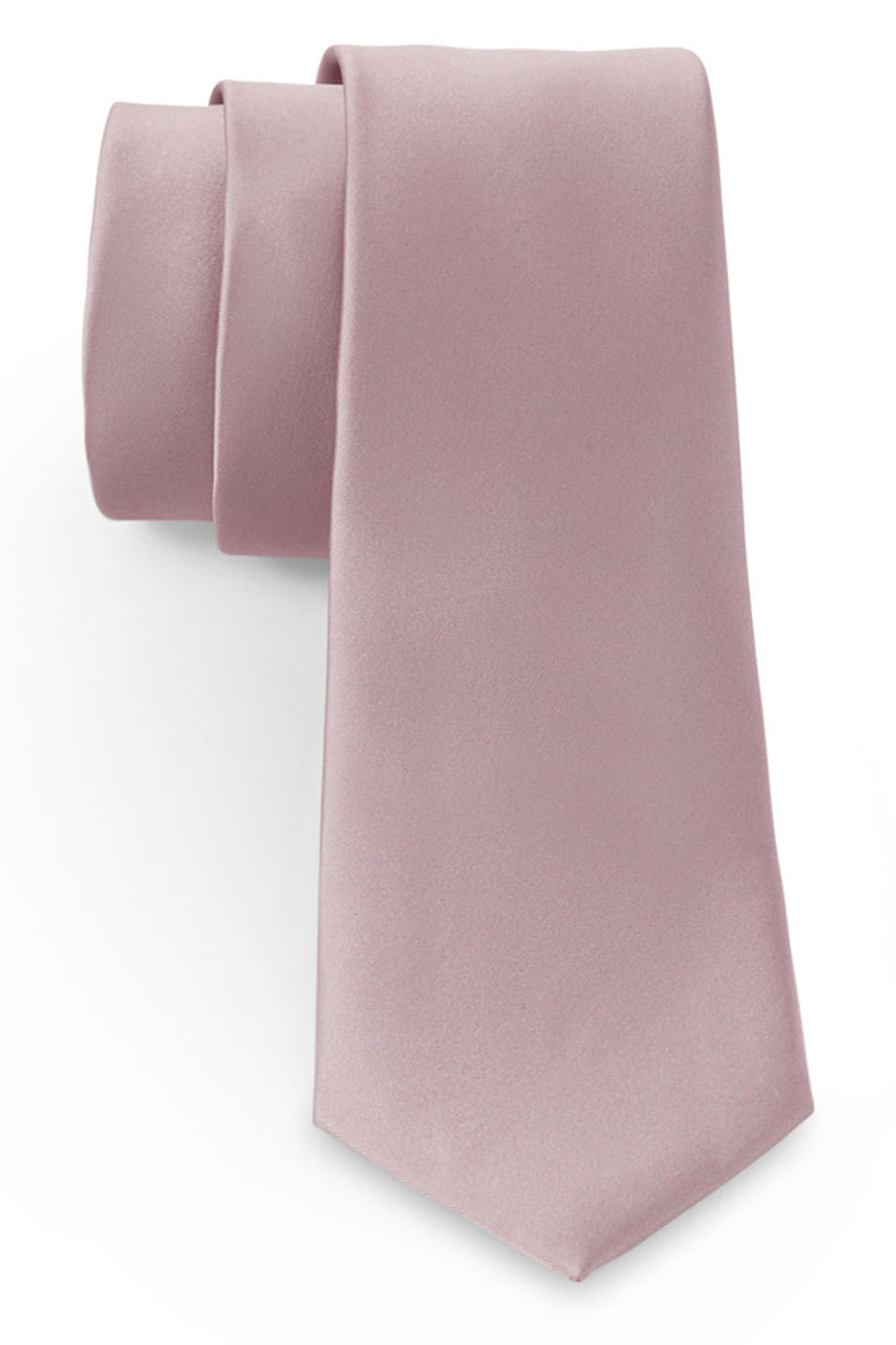 Allure Men Blush Solid Satin Silk Necktie