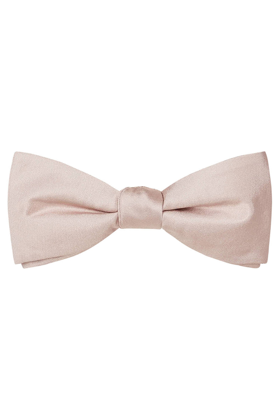 Allure Men Champagne Solid Satin Silk Bow Tie
