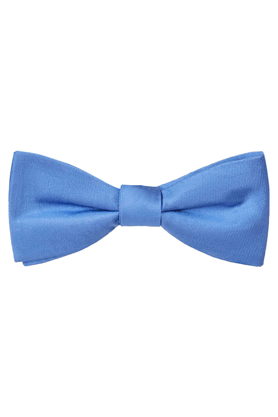 Allure Men Cornflower Solid Satin Silk Bow Tie