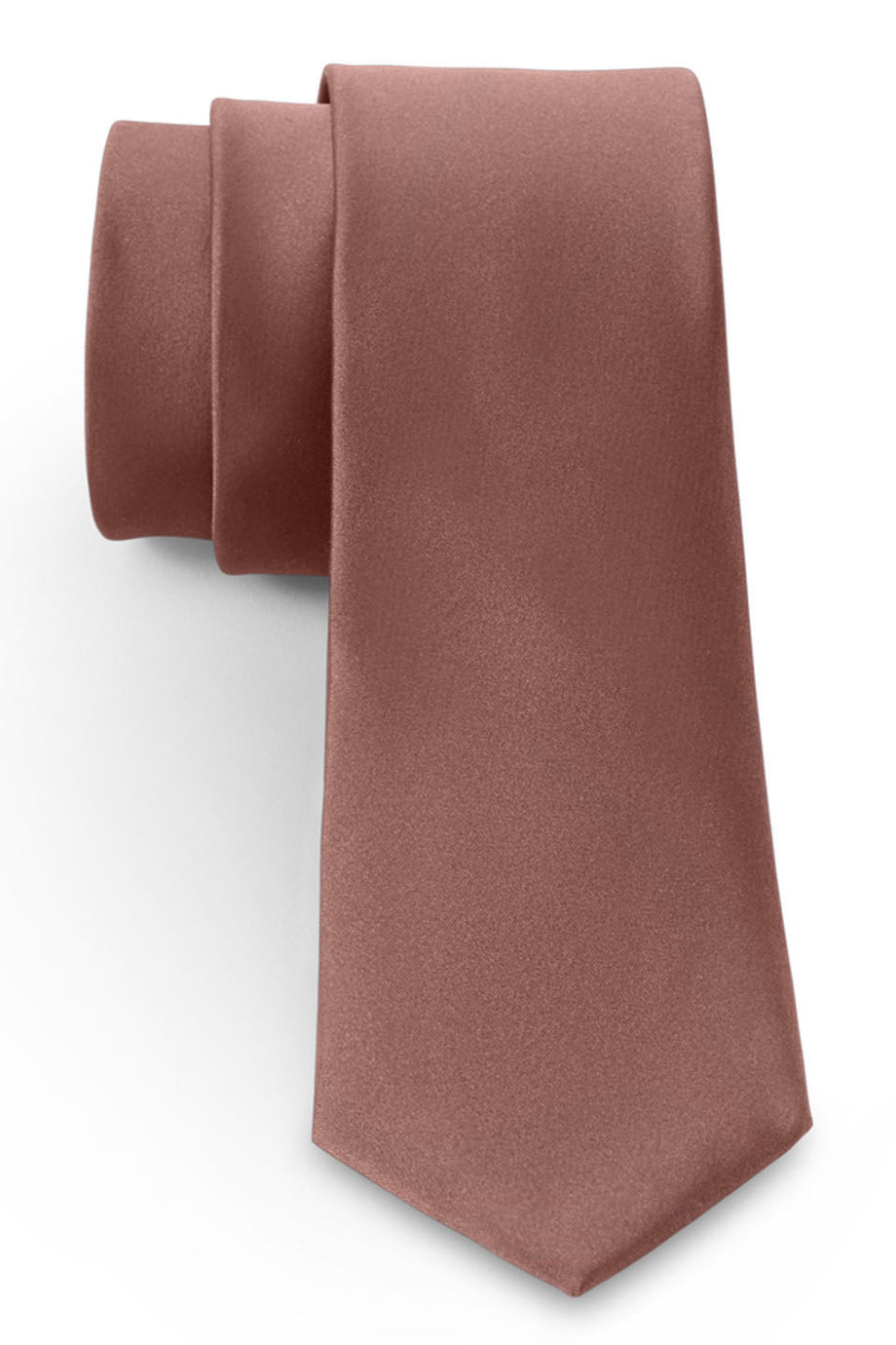 Allure Men Desert Rose Solid Satin Silk Necktie