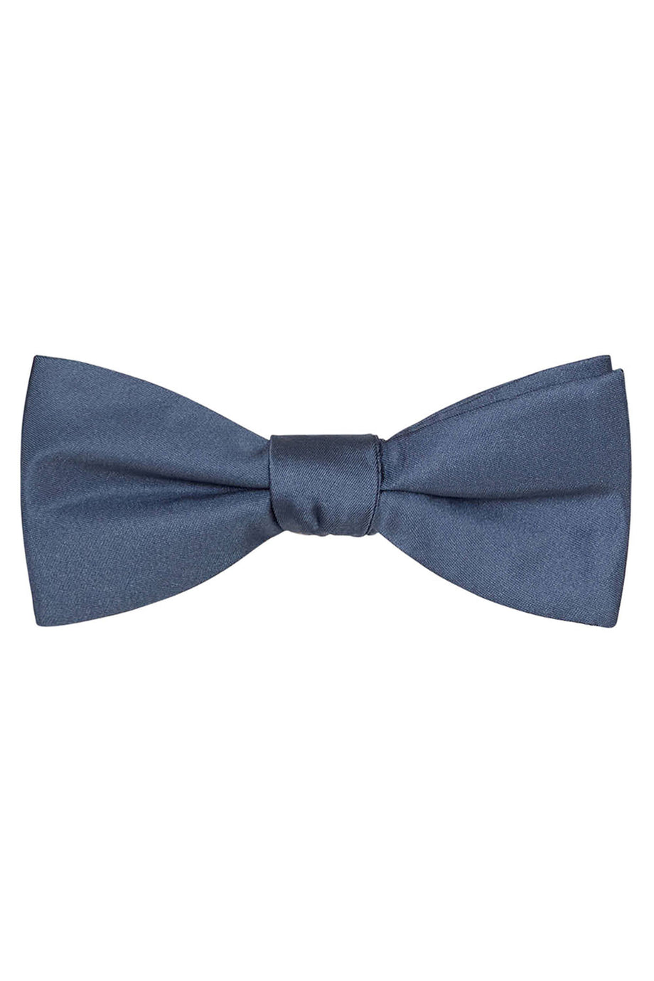 Allure Men Dusty Blue Solid Satin Silk Bow Tie