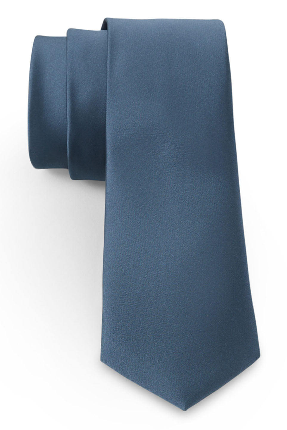 Allure Men Dusty Blue Solid Satin Silk Necktie