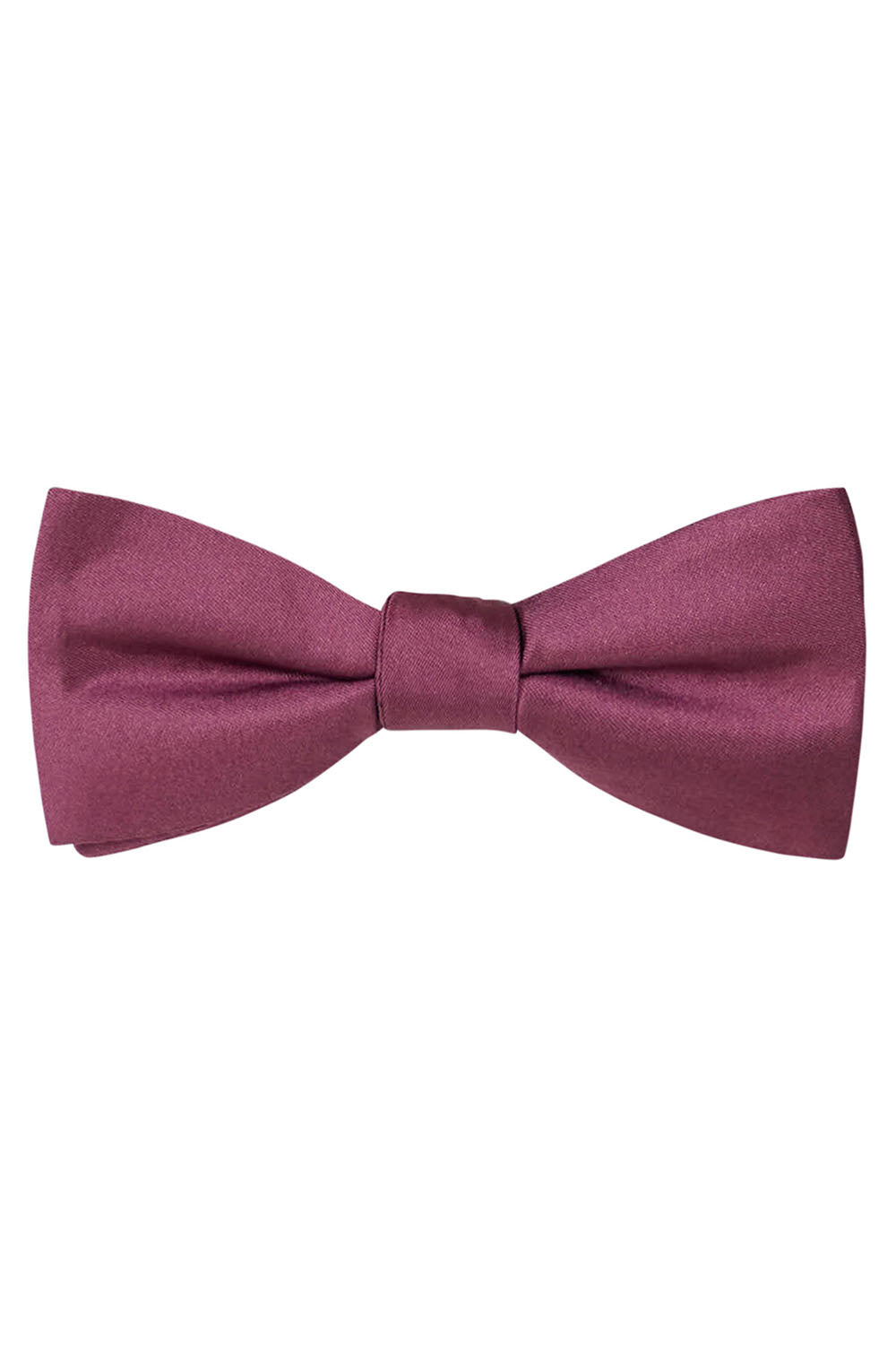 Allure Men Dusty Plum Solid Satin Silk Bow Tie