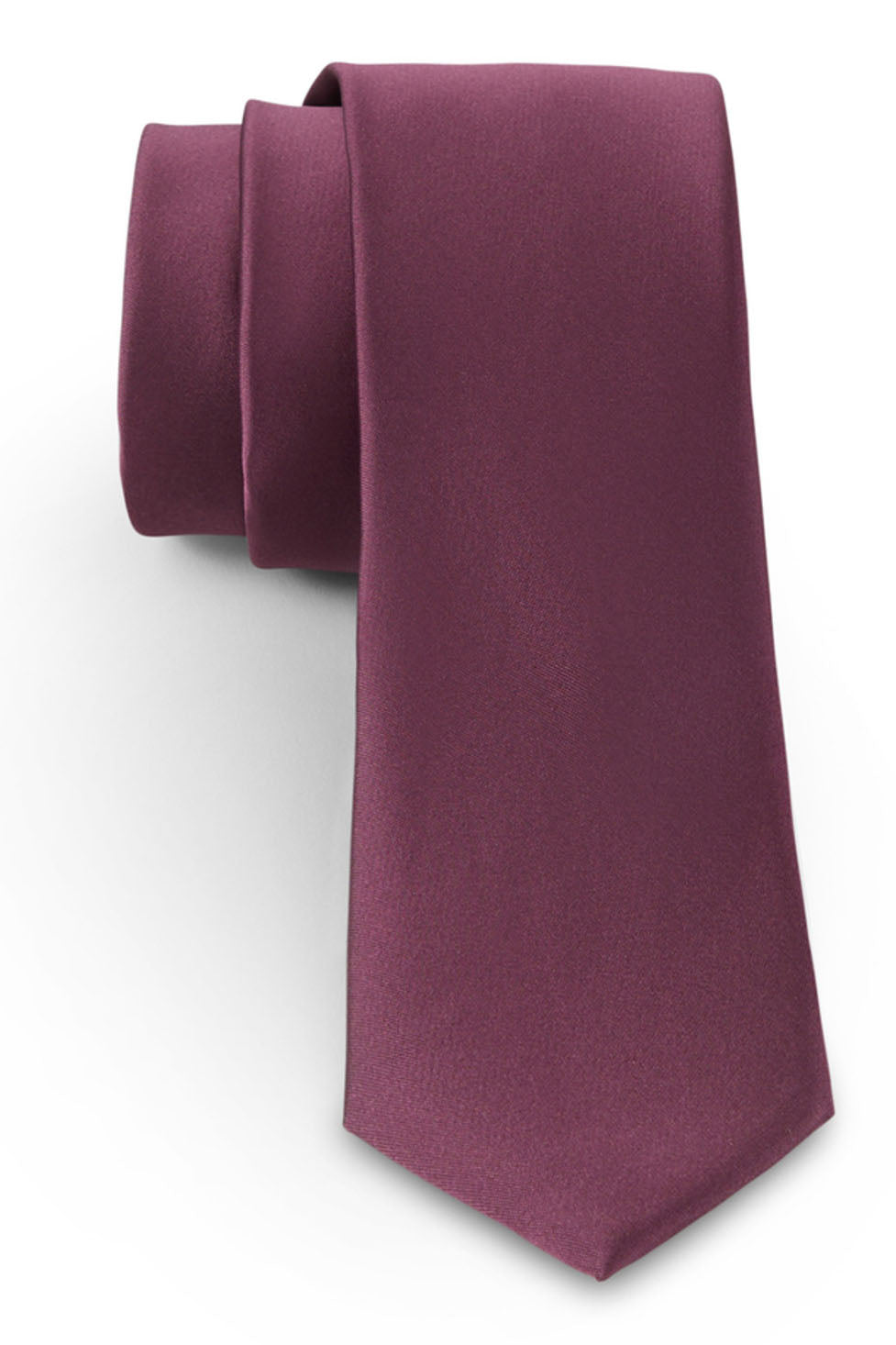 Allure Men Dusty Plum Solid Satin Silk Necktie