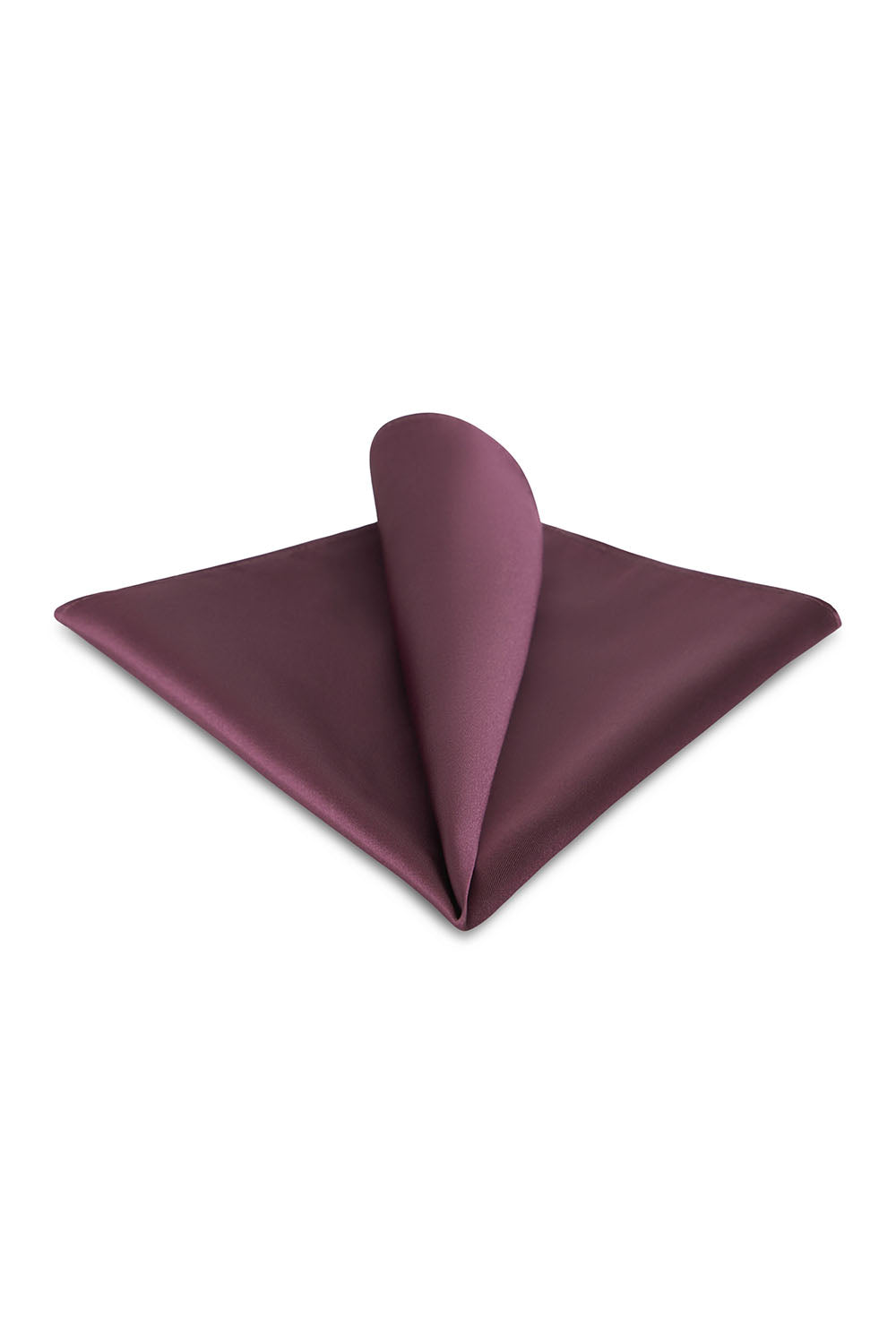 Allure Men Dusty Plum Solid Satin Silk Pocket Square