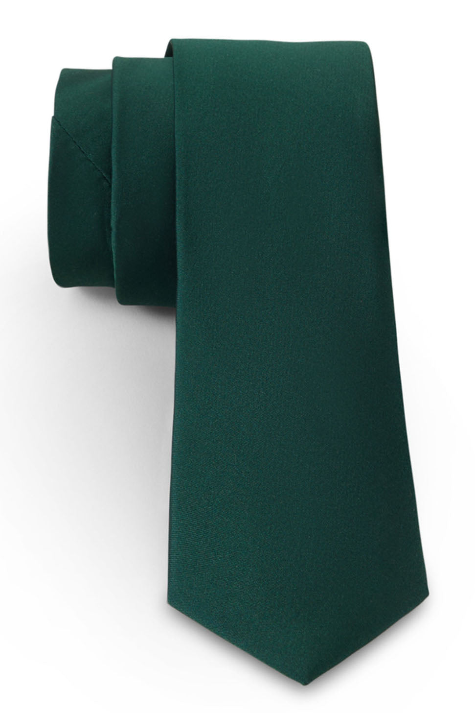 Allure Men Emerald Solid Satin Silk Necktie