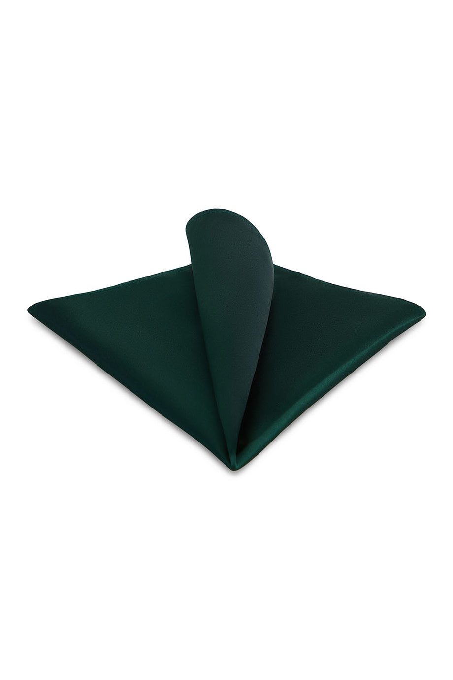 Allure Men Emerald Solid Satin Silk Pocket Square