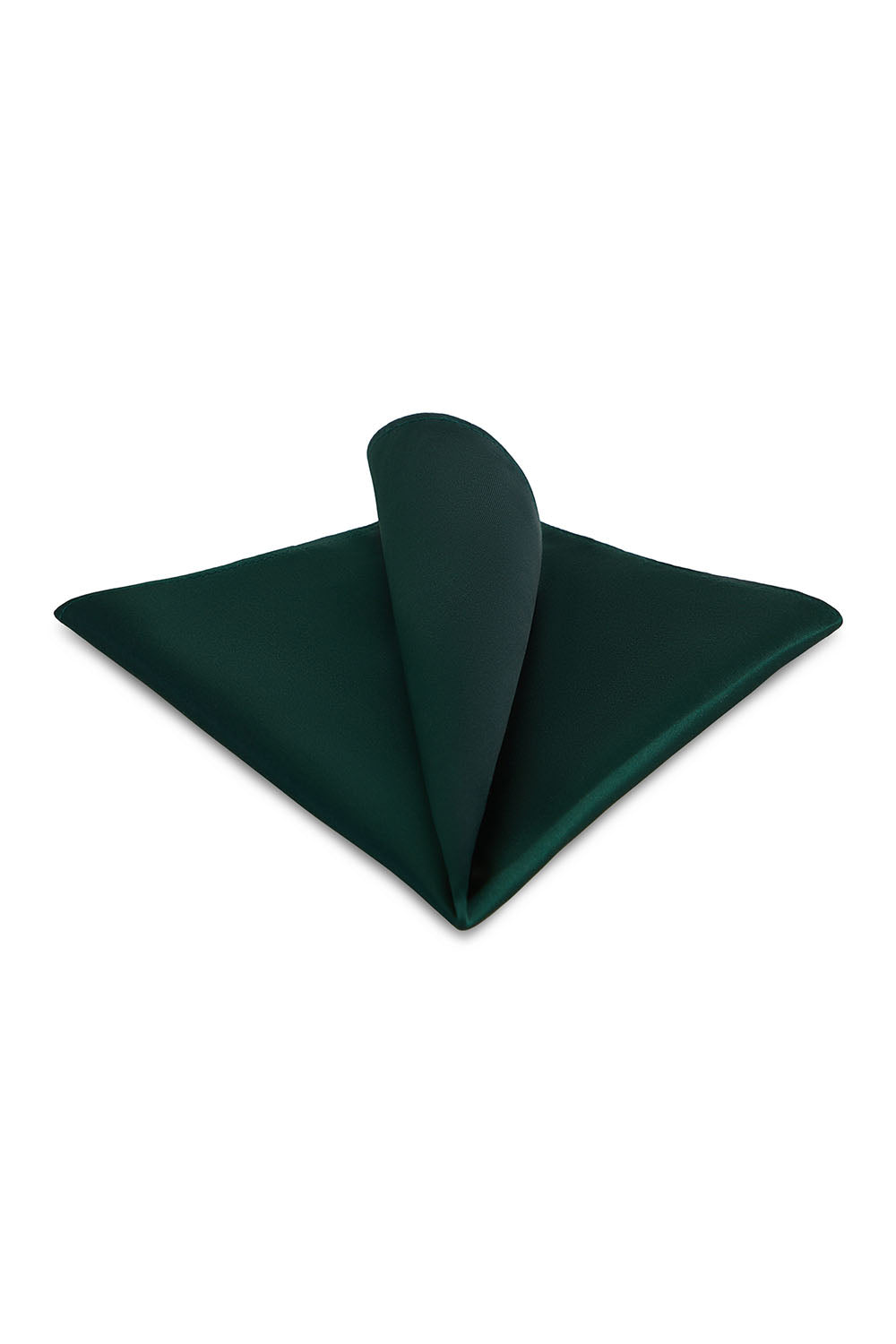 Allure Men Emerald Solid Satin Silk Pocket Square