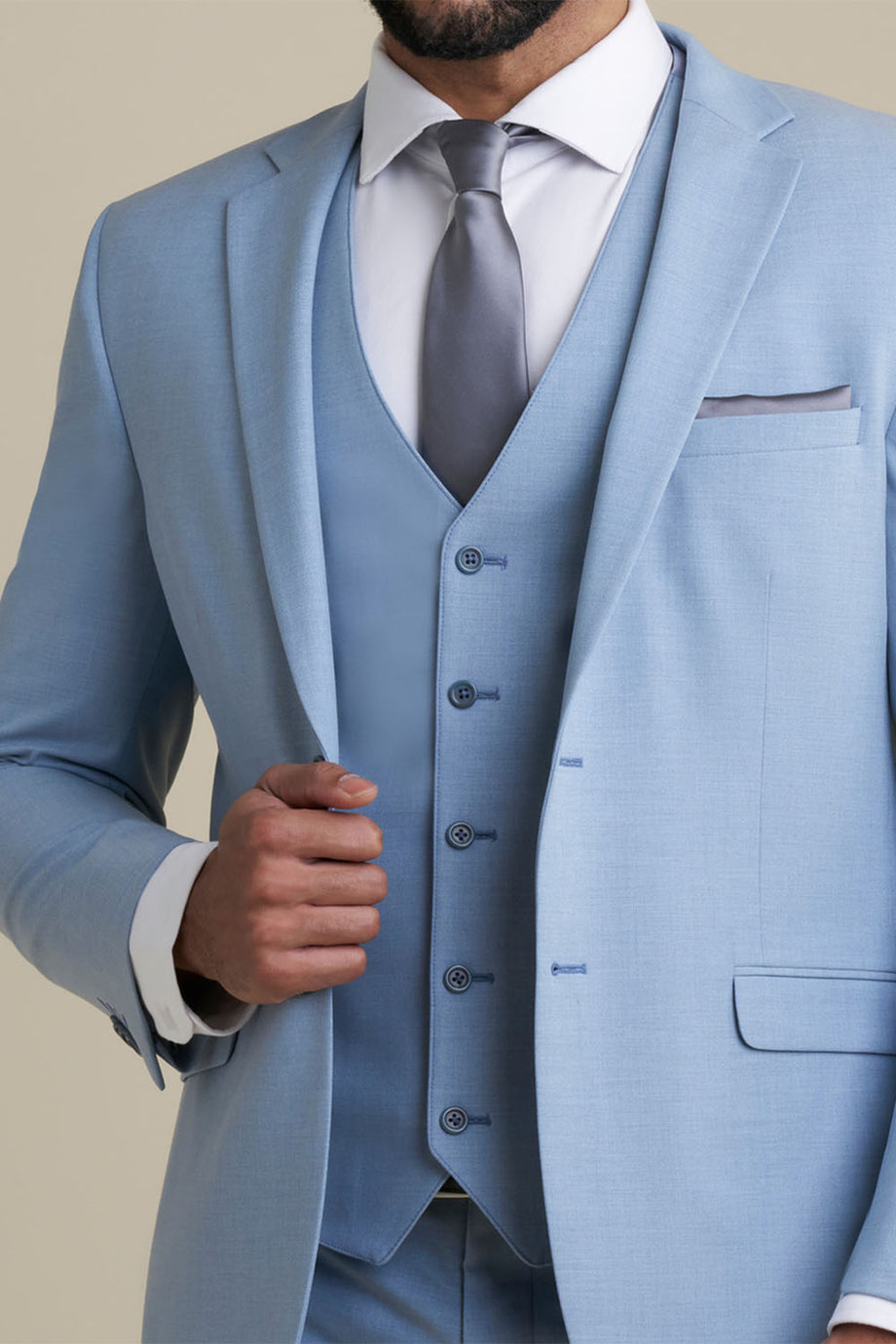 Allure Men Light Blue "Windsor" Vest