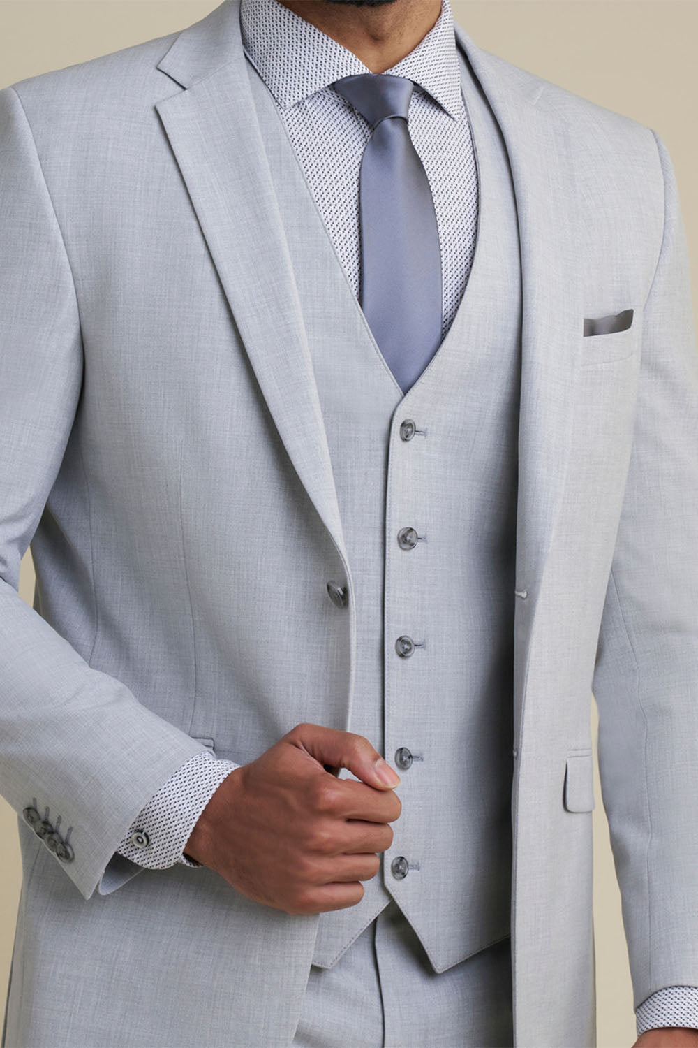 Allure Men Light Grey "Windsor" Vest