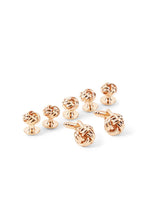Allure Men Love Knots Gold Studs and Cufflinks Set