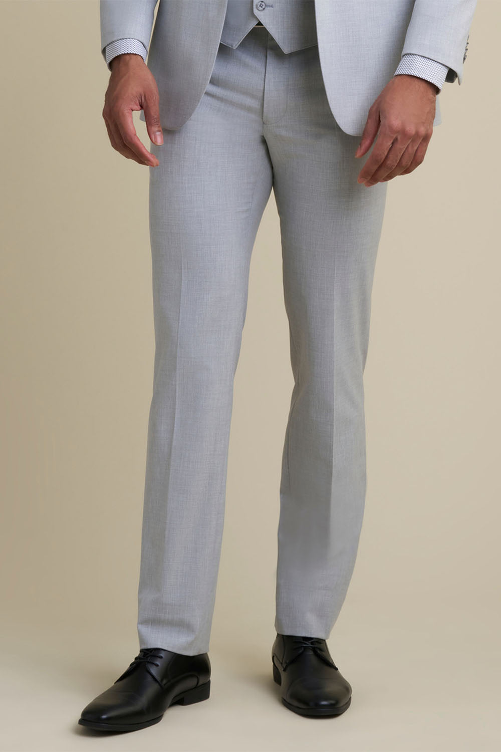 Allure Men "Mayfair" Light Grey Luxury Stretch Blend Suit Pants