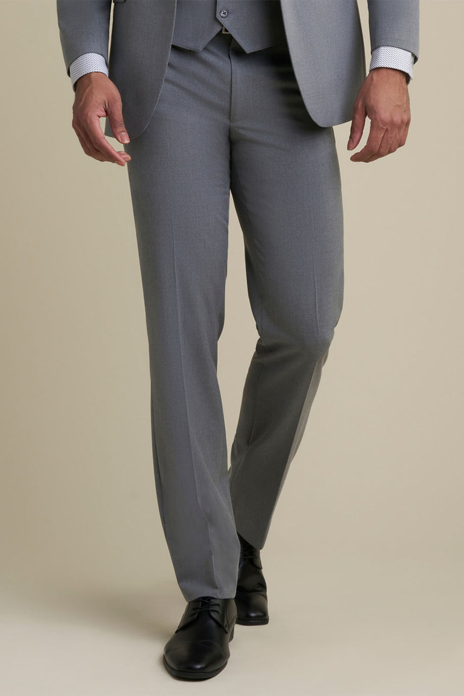 Allure Men "Mayfair" Medium Grey Luxury Stretch Blend Suit Pants