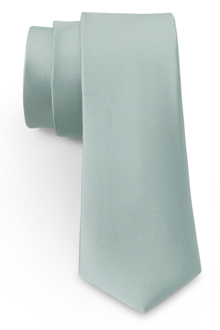 Allure Men Mint Solid Satin Silk Necktie