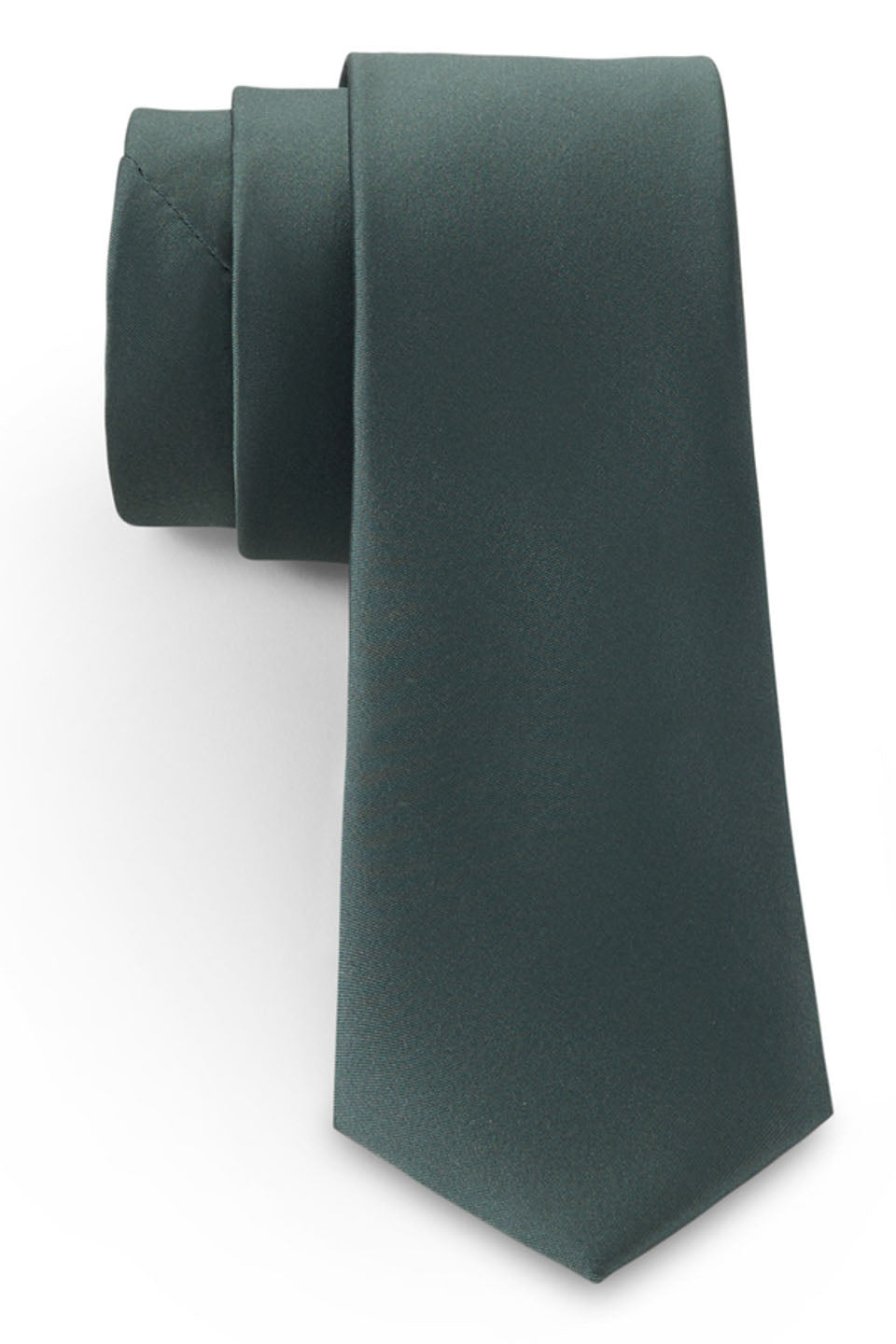 Allure Men Sage Solid Satin Silk Necktie