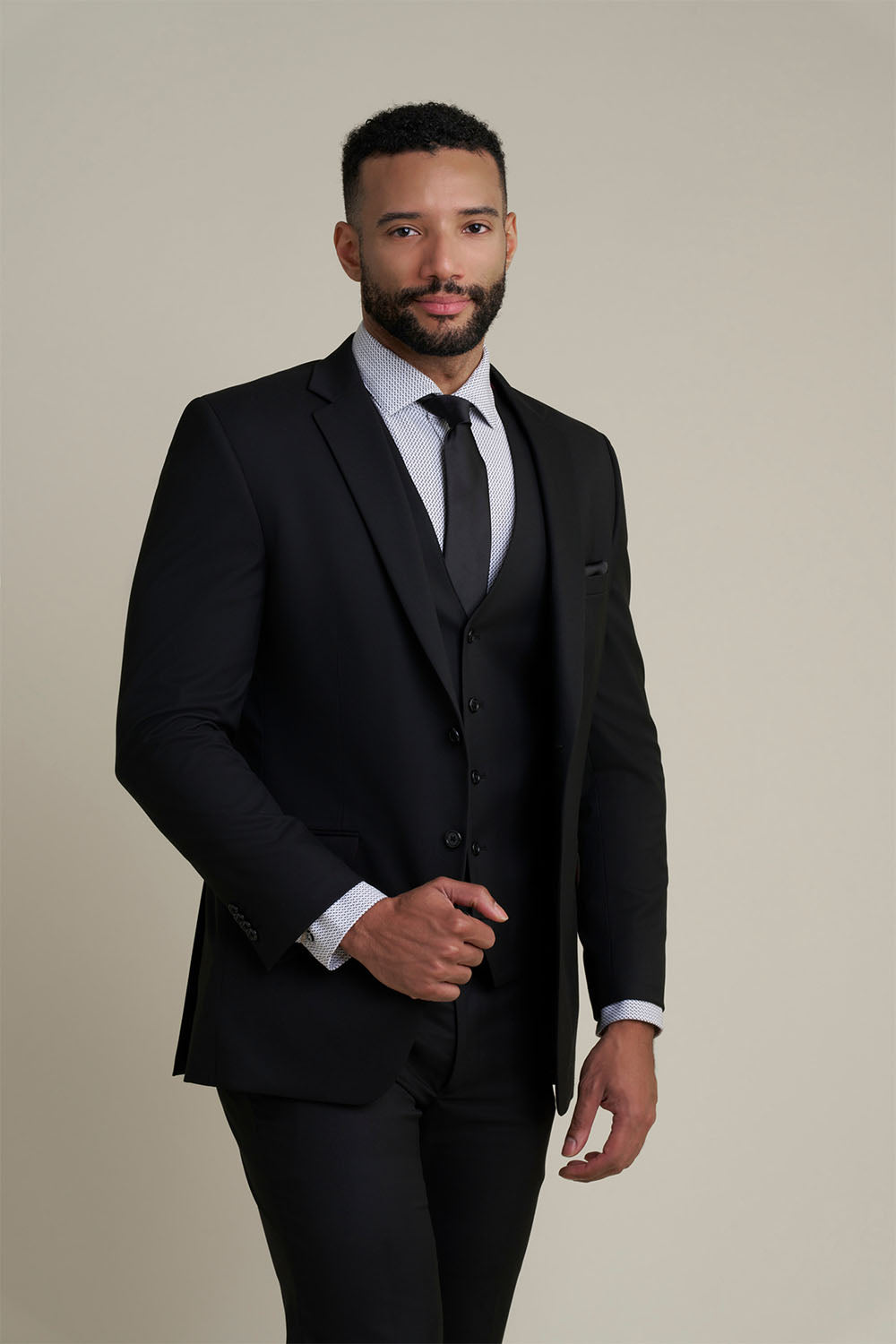 Allure Men "Savoy" Black Suit Jacket (Separates)