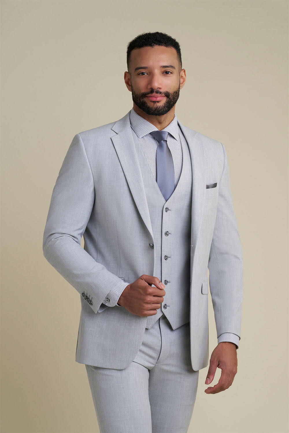 Allure Men Savoy Light Grey Suit Jacket (Separates) 62L Modern Allure Men Savoy Light Grey Suit Jacket (Separates) 62L Modern