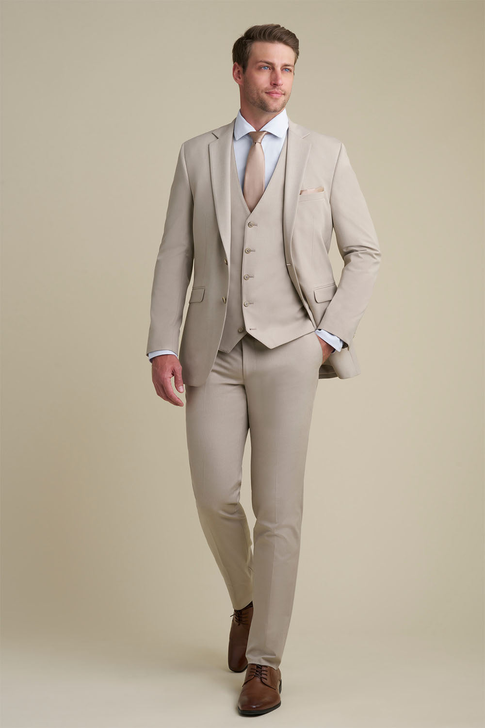 Allure Men "Savoy" Tan Suit Jacket (Separates)