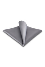 Allure Men Silver Pin Dot Silk Pocket Square