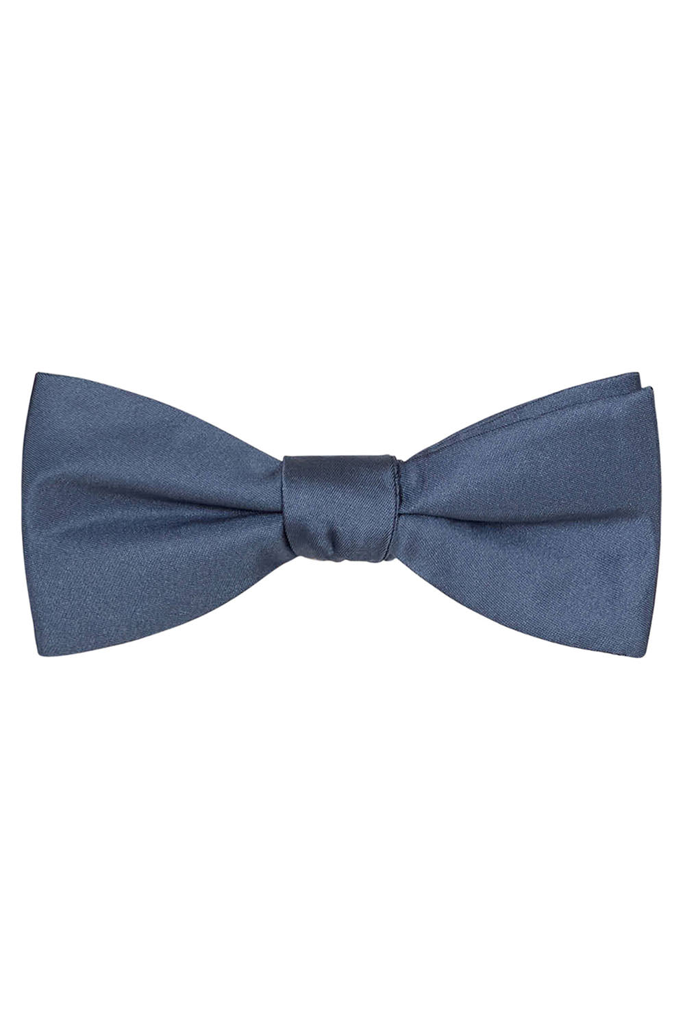 Dusty Blue Solid Satin Silk Bow Tie