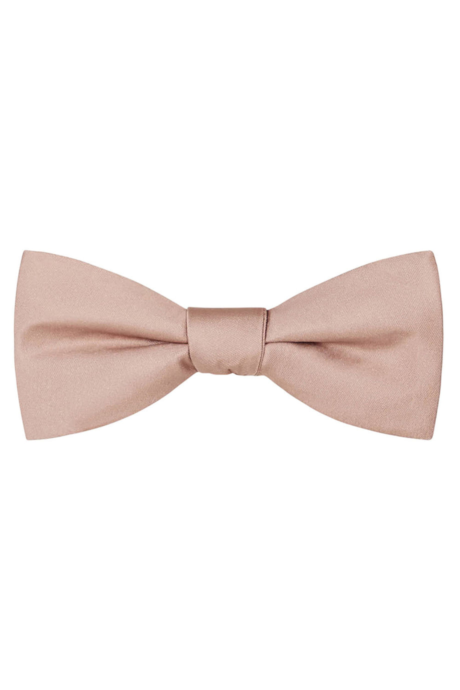 Allure Men Tan Solid Satin Silk Bow Tie
